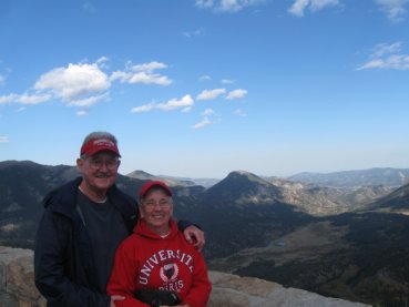 Joyce and Dave up high