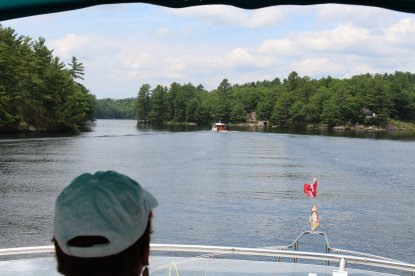 Pat at helm