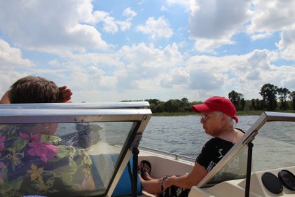 On the lake Alice and Joyce