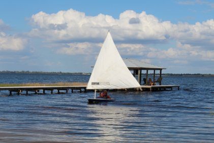 Joe sailing in